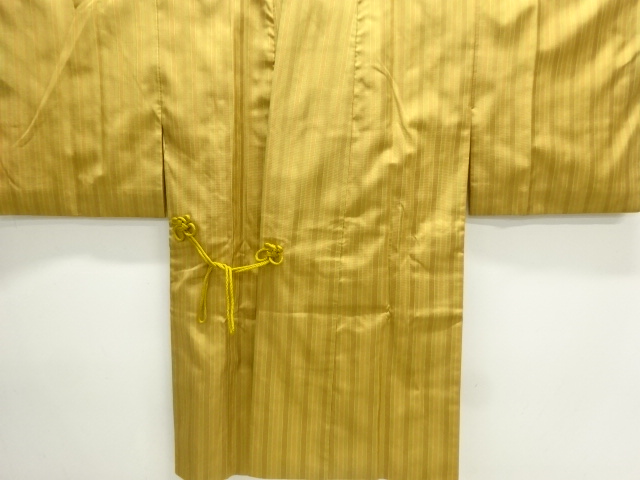 Striped woven long roadside kimono